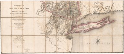 Chorografická mapa provincie New-York od Sauthiera [Dolní část mapy] od Claude Joseph Sauthier