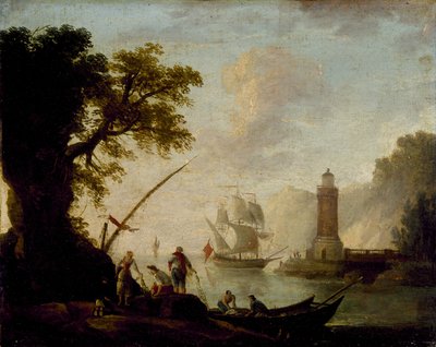 Pohled na pobřeží Středozemního moře, bez data od Claude Joseph Vernet