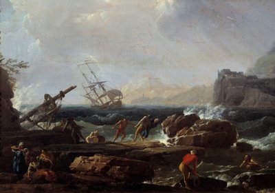 Scéna ztroskotání Malba od Josepha Verneta (1714-1789) Montpellier z 18. století, Musee Fabre od Claude Joseph Vernet