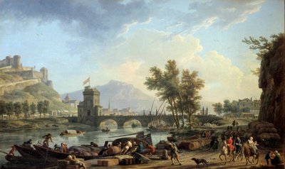 The Approaches of a Drill in 1774 Malba Josepha Verneta (1714-1789) 1774 Rozm. 0,97x1,62 m Montpellier, Musee Fabre od Claude Joseph Vernet