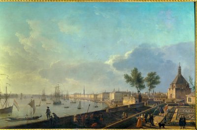 Přístav Bordeaux s hradbami Malba Josepha Verneta (1714-1789) 18. stol. Paříž. Námořní muzeum od Claude Joseph Vernet
