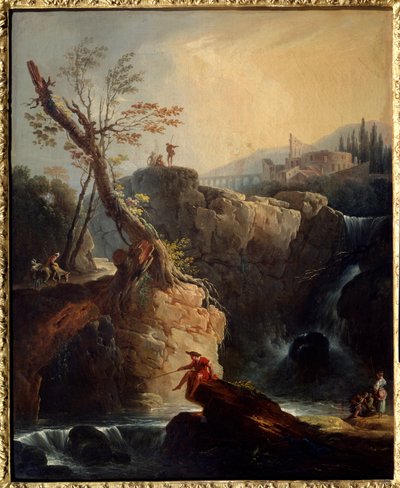 Vodopád Malba Josepha Verneta (1714-1789) 1773 Ne. 0,75x0,6 m Rouen, Musee des Beaux Arts. od Claude Joseph Vernet