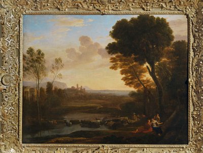 Landschaft mit Paris und Oenone von Claude Lorrain (1600-82)