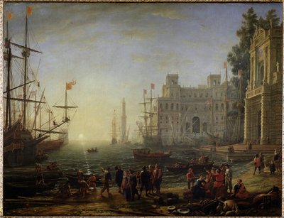 Přístav s vilou Medicis - Olej na plátně od Claude Lorrain