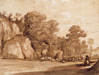 Skalnatá stráně od Claude Lorrain