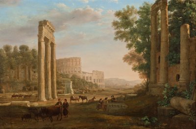 Capriccio se zříceninami římského fóra od Claude Lorrain