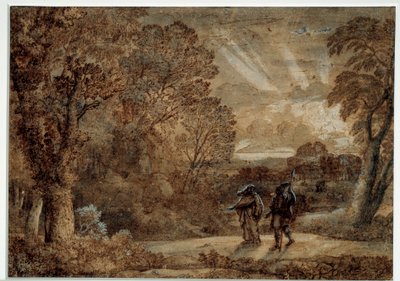 Aeneas a cumae sibyla. Kresba Claude Gellee řekl Le Lorrain (1600-1682) od Claude Lorrain