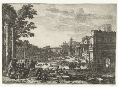 Forum Romanum te Rome Campo Vaccino od Claude Lorrain