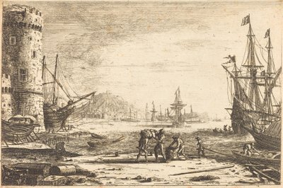 Přístav s velkou věží od Claude Lorrain