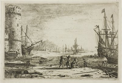 Přístav s velkou věží od Claude Lorrain
