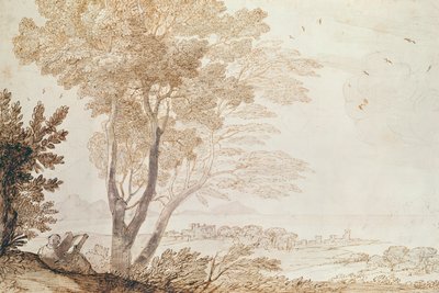 Krajina (pero a inkoust na papíře) od Claude Lorrain