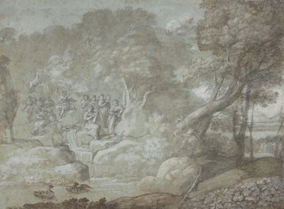 Krajina s Apollónem a múzami, 1674. od Claude Lorrain