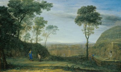 Krajina s Kristem zjevujícím se svaté Máří Magdaléně ("Noli me tangere") od Claude Lorrain