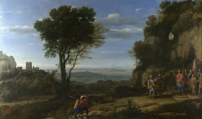 Krajina s Davidem v jeskyni Adullam, 1658 od Claude Lorrain