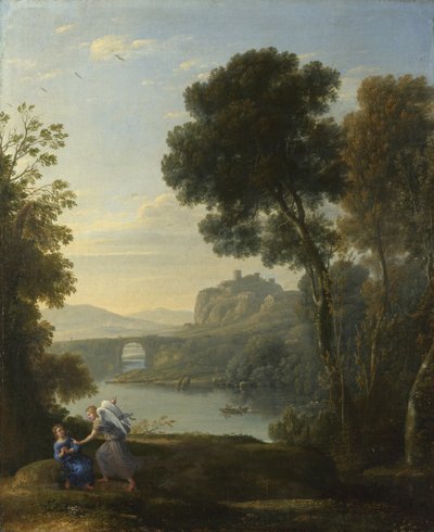 Krajina s Hagar a andělem, 1646 od Claude Lorrain