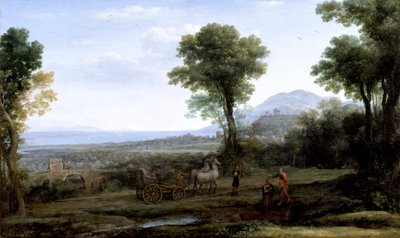 „Krajina se svatým Filipem křtícím eunucha“, 1678 od Claude Lorrain