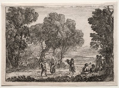 Krajina s country tancem (malý talíř) od Claude Lorrain