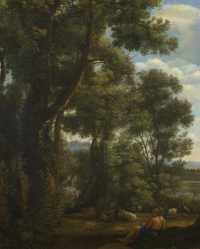 Krajina s pasáčkem koz a kozami  od Claude Lorrain