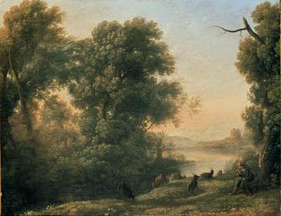 Krajina s pastevcem koz, c1635-1636 od Claude Lorrain