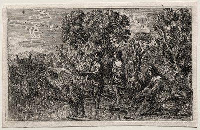 Le Passage du gué, 1634. od Claude Lorrain