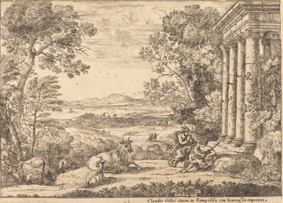 Merkur a Argus (Merkur a Argus) od Claude Lorrain