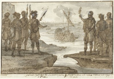 Setkání Aenea s Pallasem, synem Euandera (Evander) od Claude Lorrain