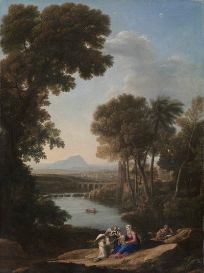 Odpočinek na útěku do Egypta od Claude Lorrain