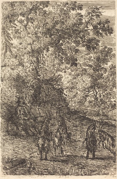 Pastýř se čtyřmi kozami (Les quatre chèvres) od Claude Lorrain