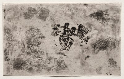 Studie sedící ženy a jiné skici od Claude Lorrain