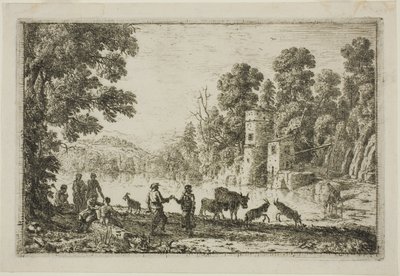 Tanec na břehu řeky od Claude Lorrain