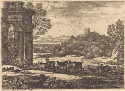 Stádo se vrací v bouřlivém počasí od Claude Lorrain