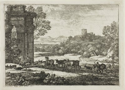 Stádo se vrací v bouřlivém počasí od Claude Lorrain