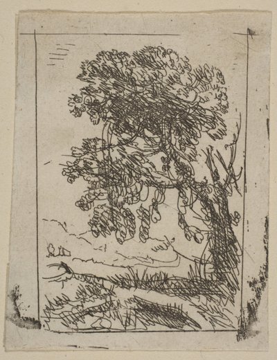 The Two Landscapes Left Tree, ca. 1630. od Claude Lorrain