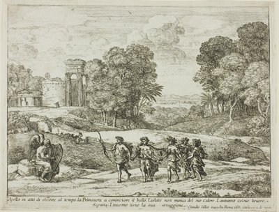 Čas, Apollo a roční období od Claude Lorrain