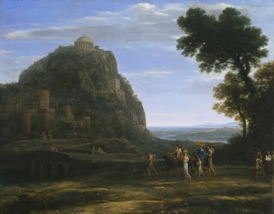 Pohled na Delphi s procesí, 1673. od Claude Lorrain