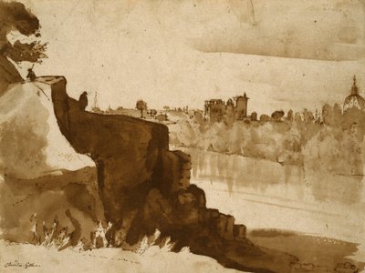 Pohled na Tiberu v Římě od Claude Lorrain