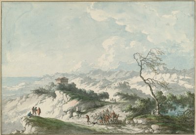 Druhý pohled na krajinu Agrigento od Claude Louis Chatelet