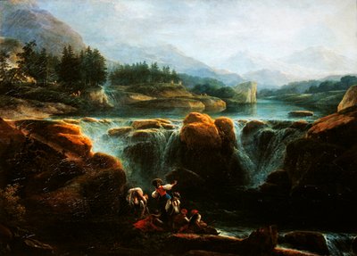 Švýcarská krajina, cca 1790-94 od Claude Louis Chatelet