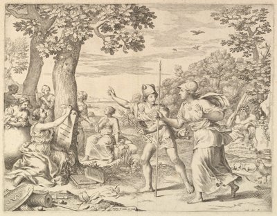 Alegorie o dobré vládě ve Francii, 1685. od Claude Mellan