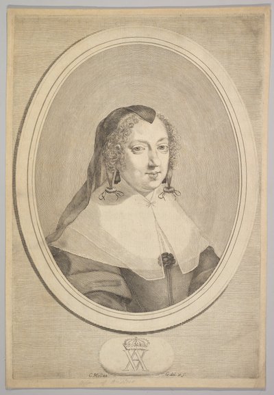 Anny Rakouské, ca. 1645. od Claude Mellan