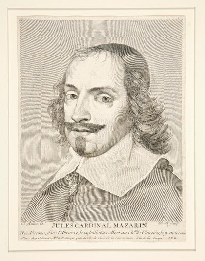 Kardinál Jules Mazarin (1602-1661) od Claude Mellan