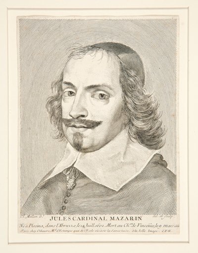 Kardinál Jules Mazarin (1602-1661) od Claude Mellan
