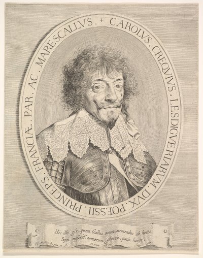 Karel I. z Créquy, vévoda z Lesdiguières, 1633. od Claude Mellan