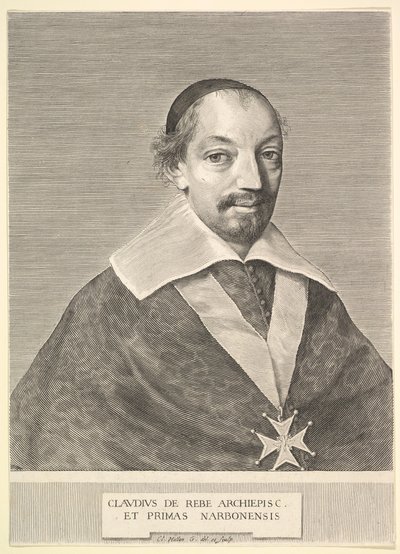 Claude de Rebé, arcibiskup z Narbonne. od Claude Mellan