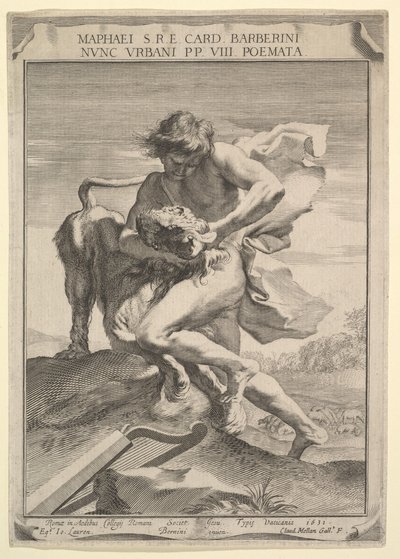 David Škrcení lva, 1631. od Claude Mellan