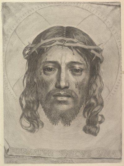 Kristova tvář na plátně sv. Veroniky, 1649. od Claude Mellan