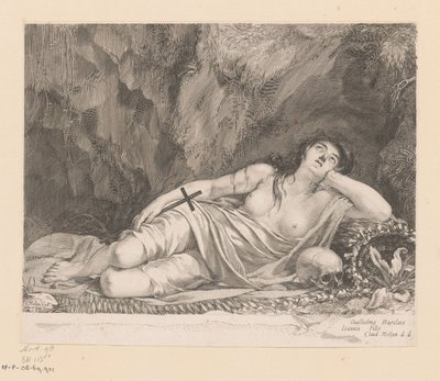 Svatá Marie Magdalena se nachází v jeskyni od Claude Mellan