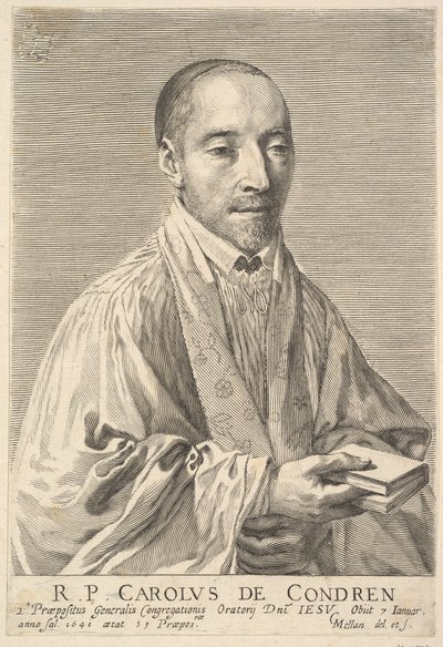 Otec Charles de Condren. od Claude Mellan