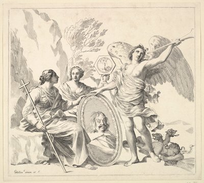Louis-Emmanuel de Valois, hrabě z Alais a vévoda z Angoulême, 17. století. od Claude Mellan
