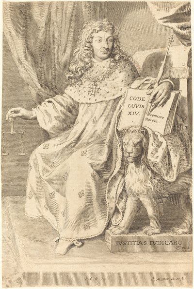 Ludvík XIV od Claude Mellan